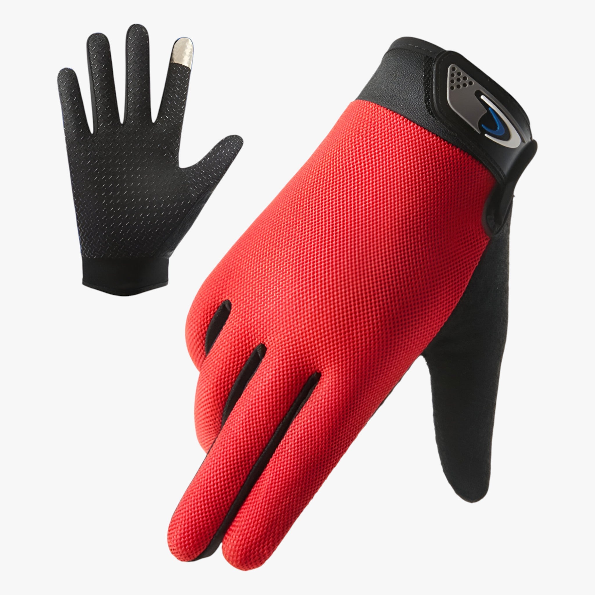Handschoenen : Vissershandschoenen met Touchscreen in Rood van Outdoor Craft
