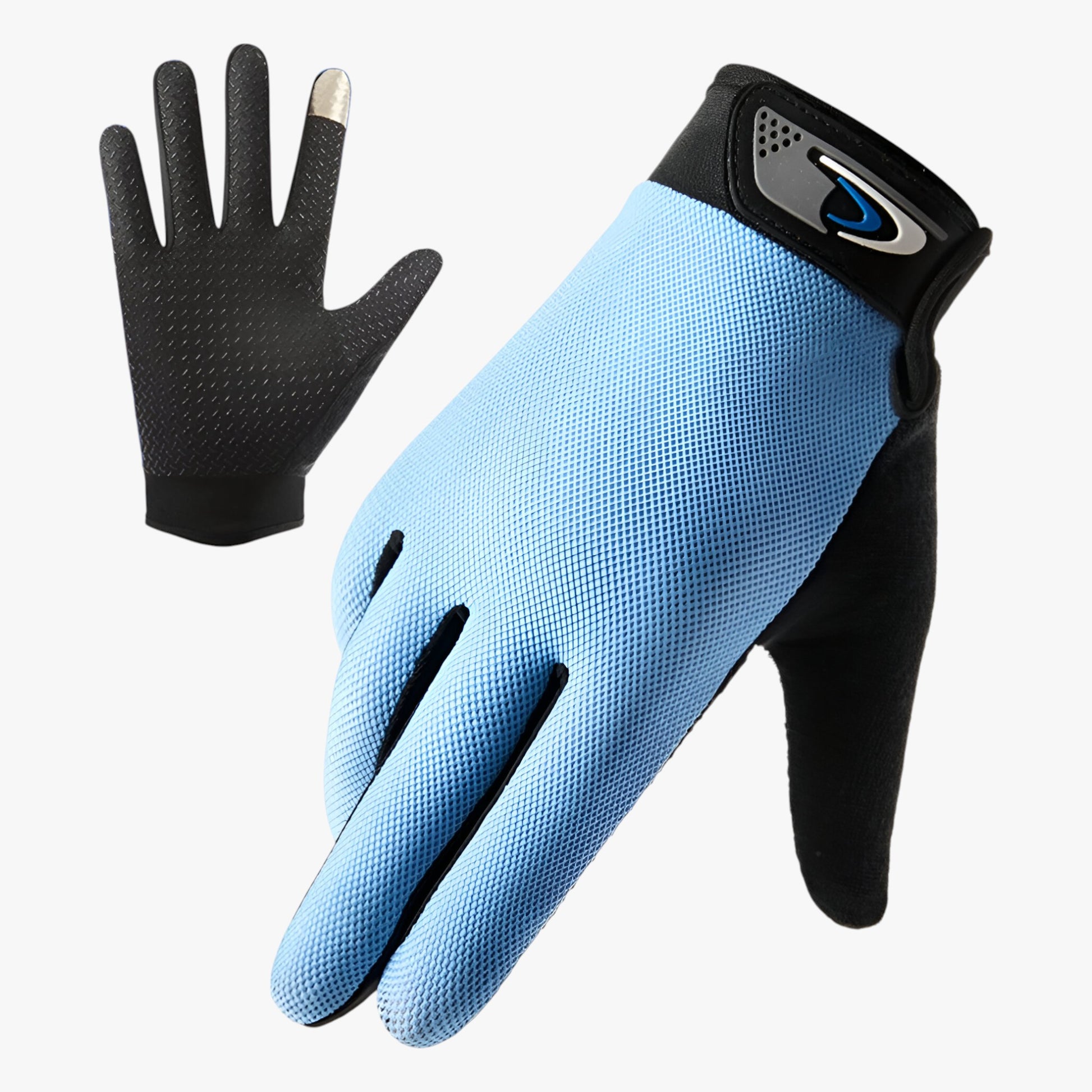 Handschoenen : Vissershandschoenen met Touchscreen in Lichtblauw van Outdoor Craft
