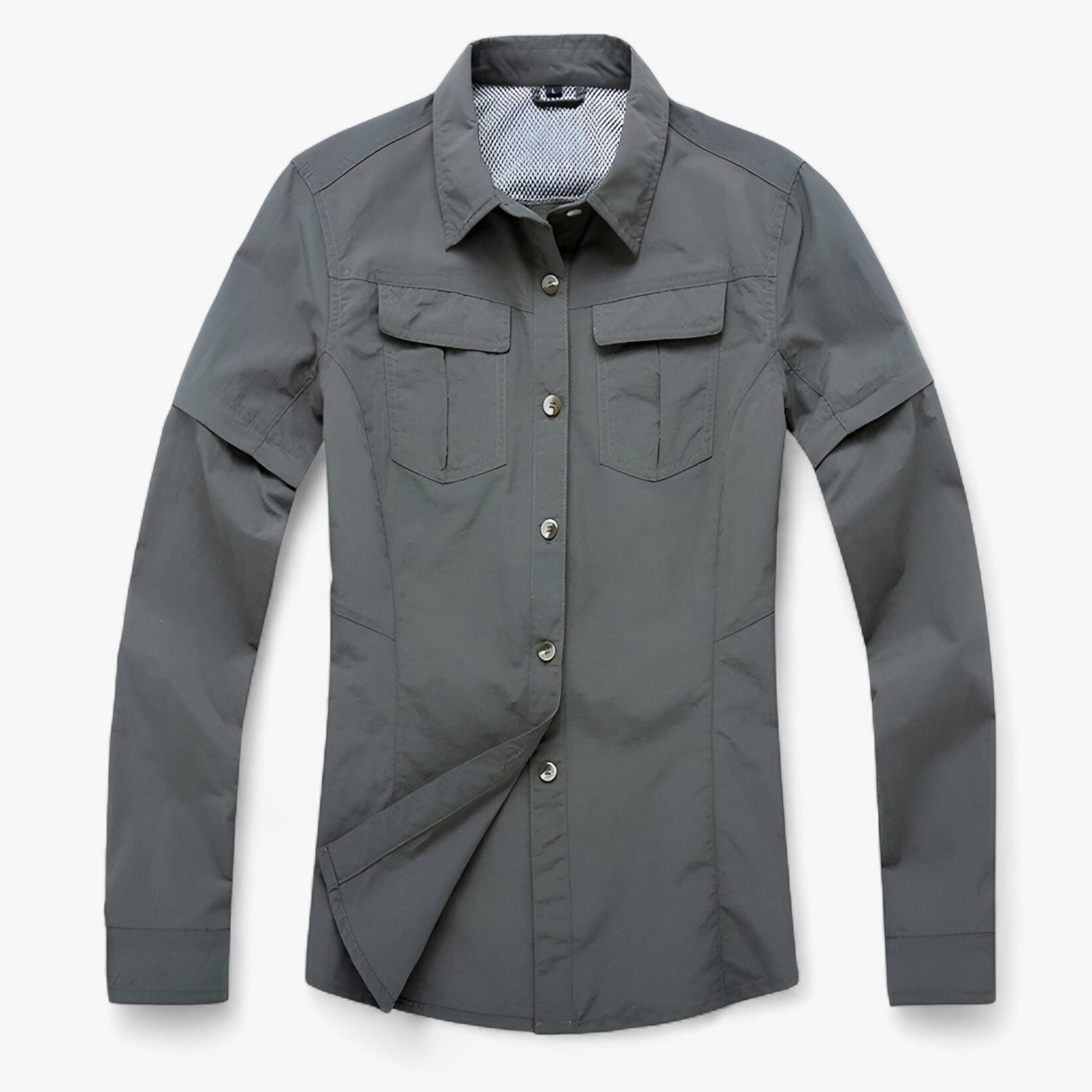 Dames Buiten Kleding : Vrouwen Sneldrogende Polyester Wandelen Blouse in Legergroen van Outdoor Craft