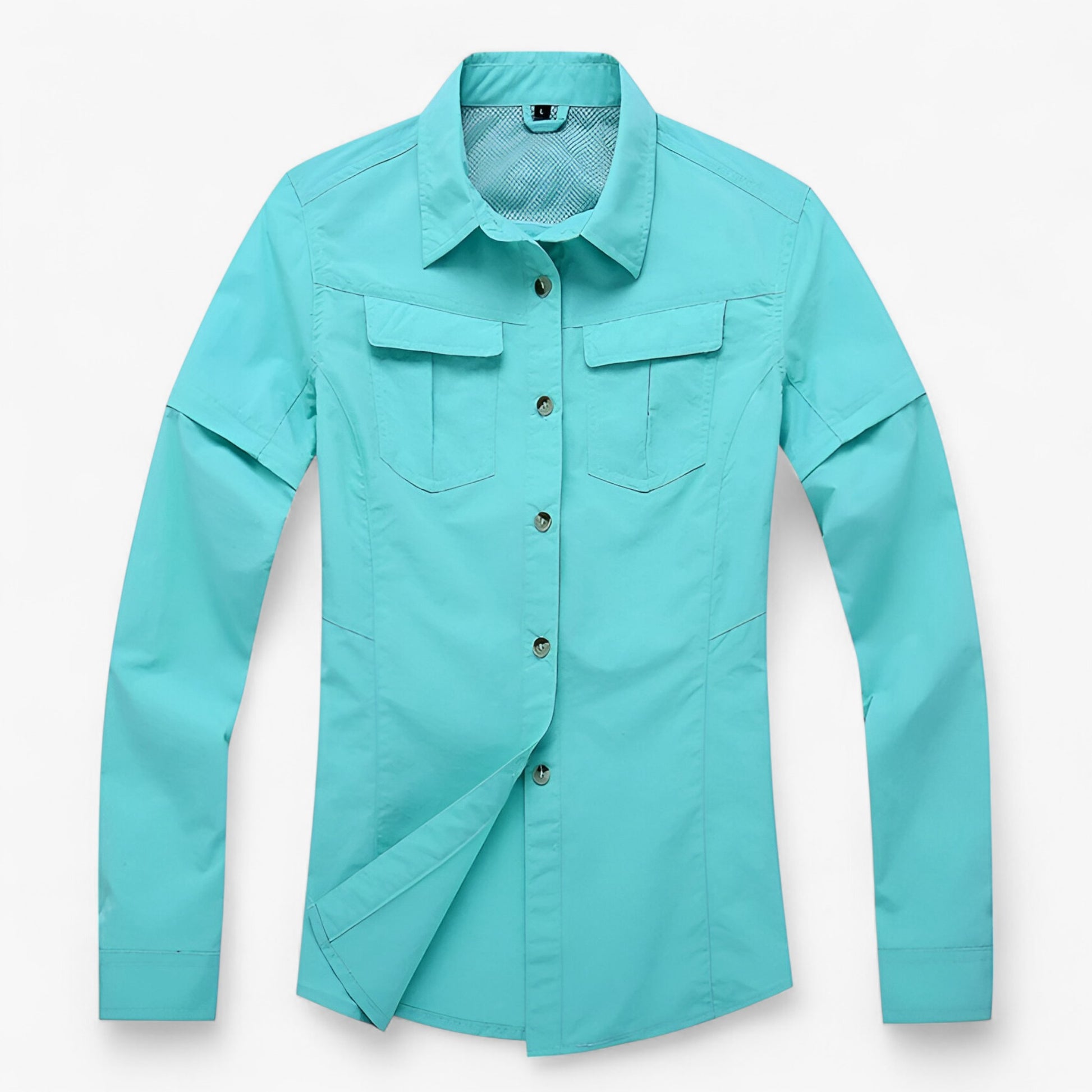 Dames Buiten Kleding : Vrouwen Sneldrogende Polyester Wandelen Blouse in Blauw van Outdoor Craft
