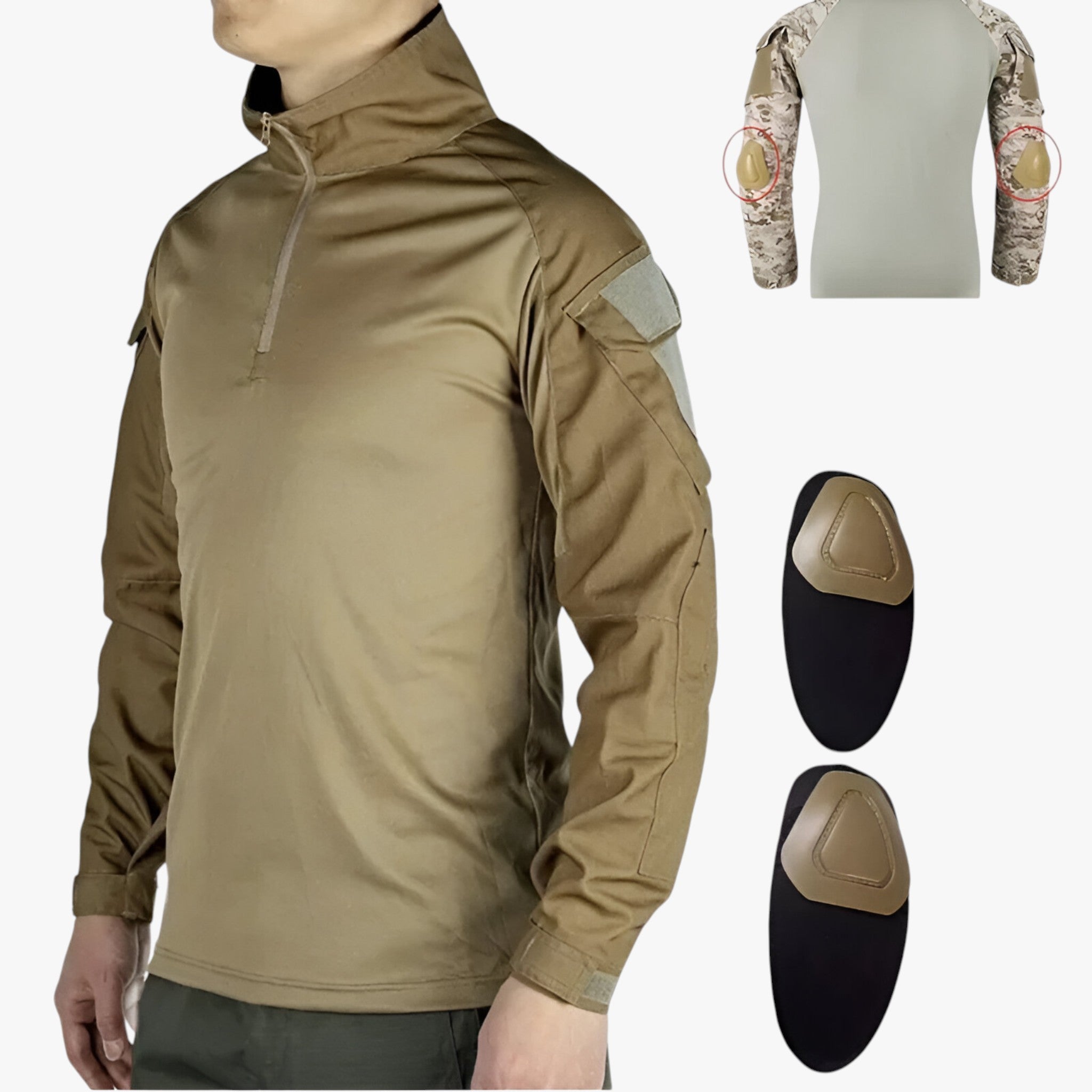 Heren Katoenen Longsleeve Tactisch Wandelt-shirt