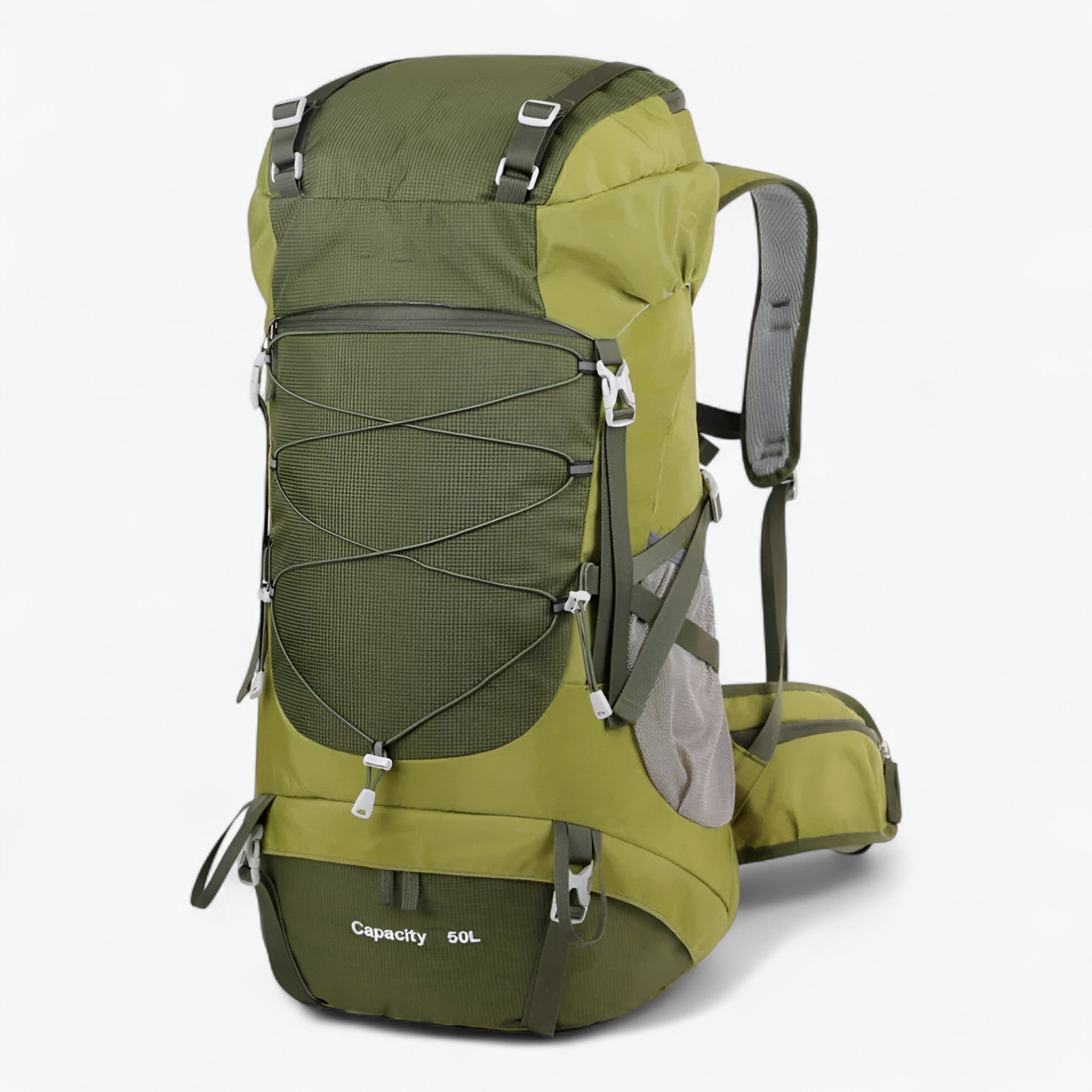 Wandelrugzak 50L Waterdicht Nylon Voor Avontuurlijke Reizen