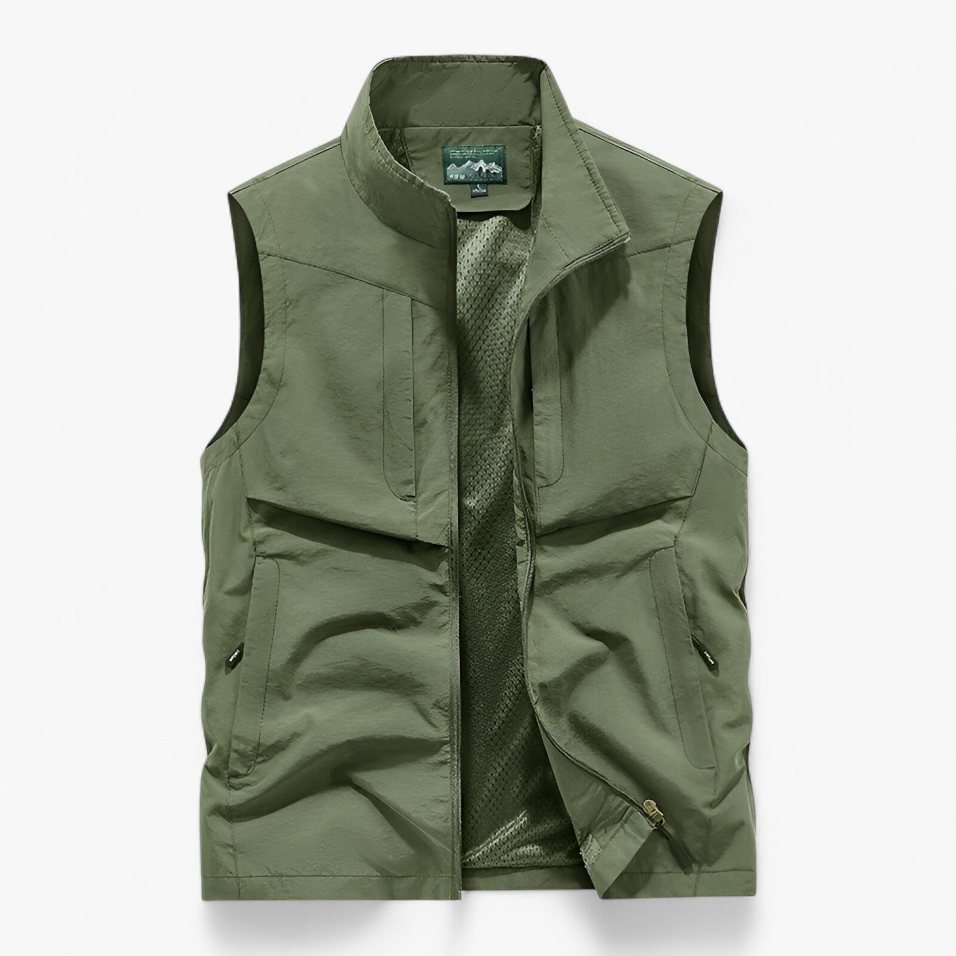 Heren Outdoor Vesten : Heren Waterdicht Outdoor Vest in Groen van Outdoor Craft