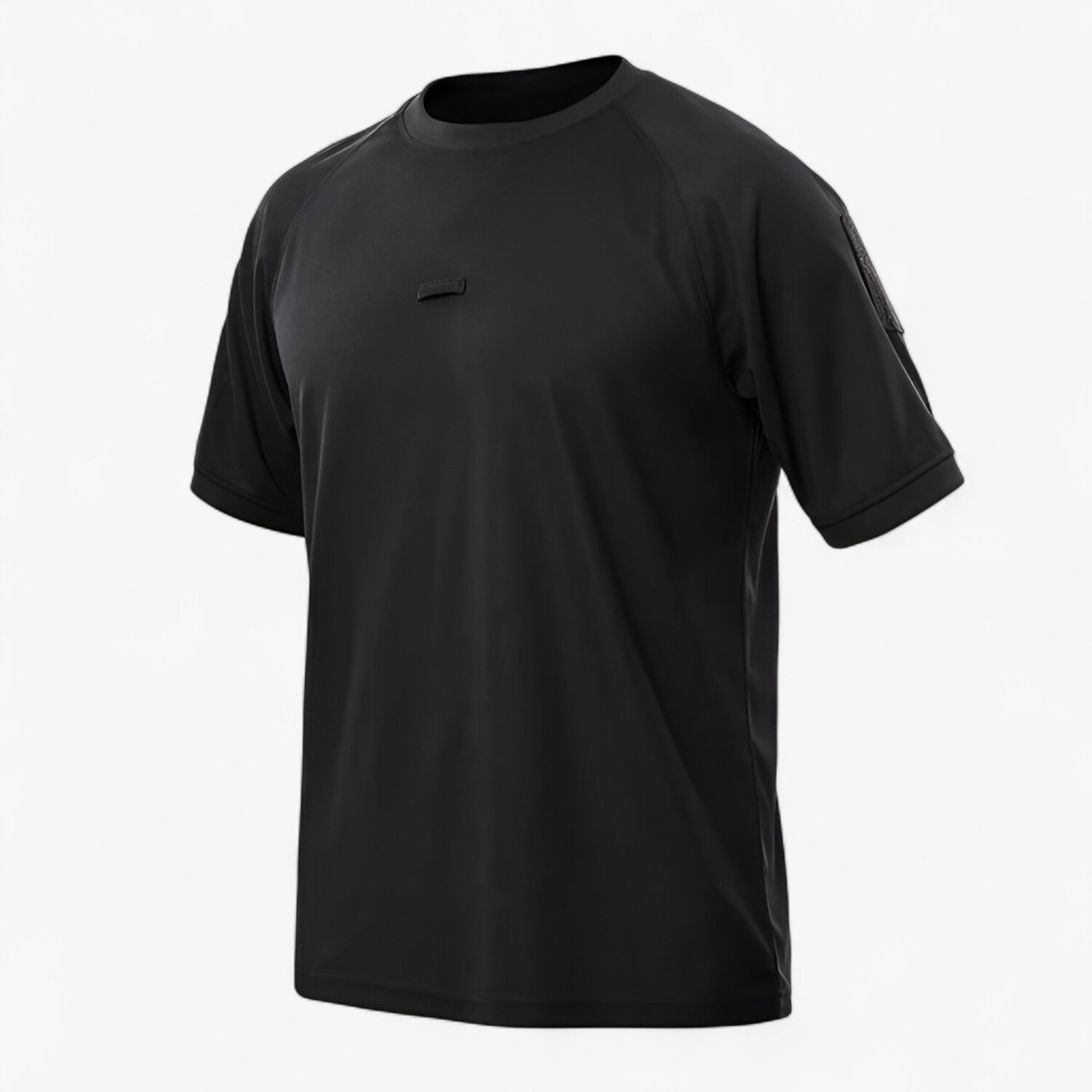 Heren Actieve Kleding : Heren Polyester Sport T-shirt Korte Mouwen in Zwart van Outdoor Craft