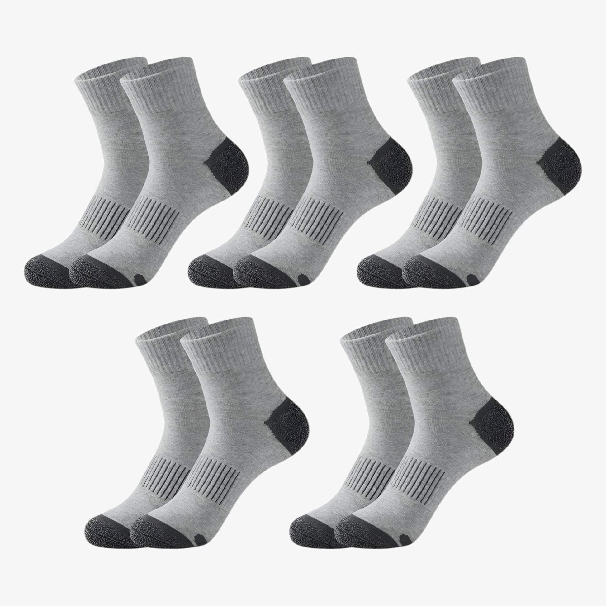 Sokken : Heren Katoenen Sportsokken - 5 Paar in 5 paar grijs EU 38-45 van Outdoor Craft