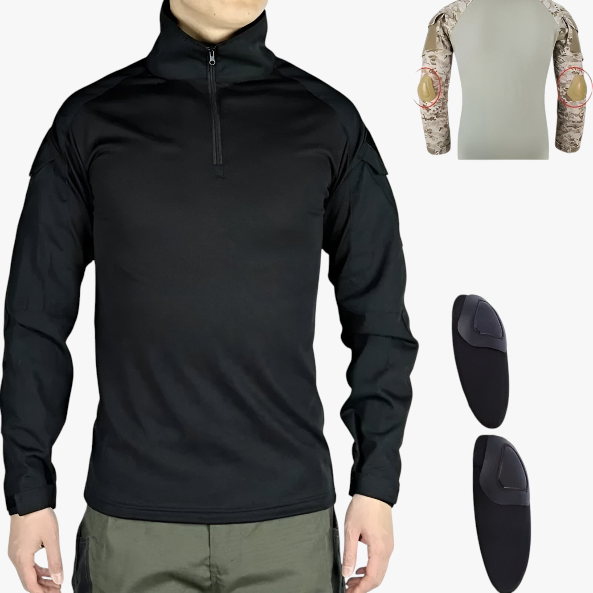 Heren Katoenen Longsleeve Tactisch Wandelt-shirt