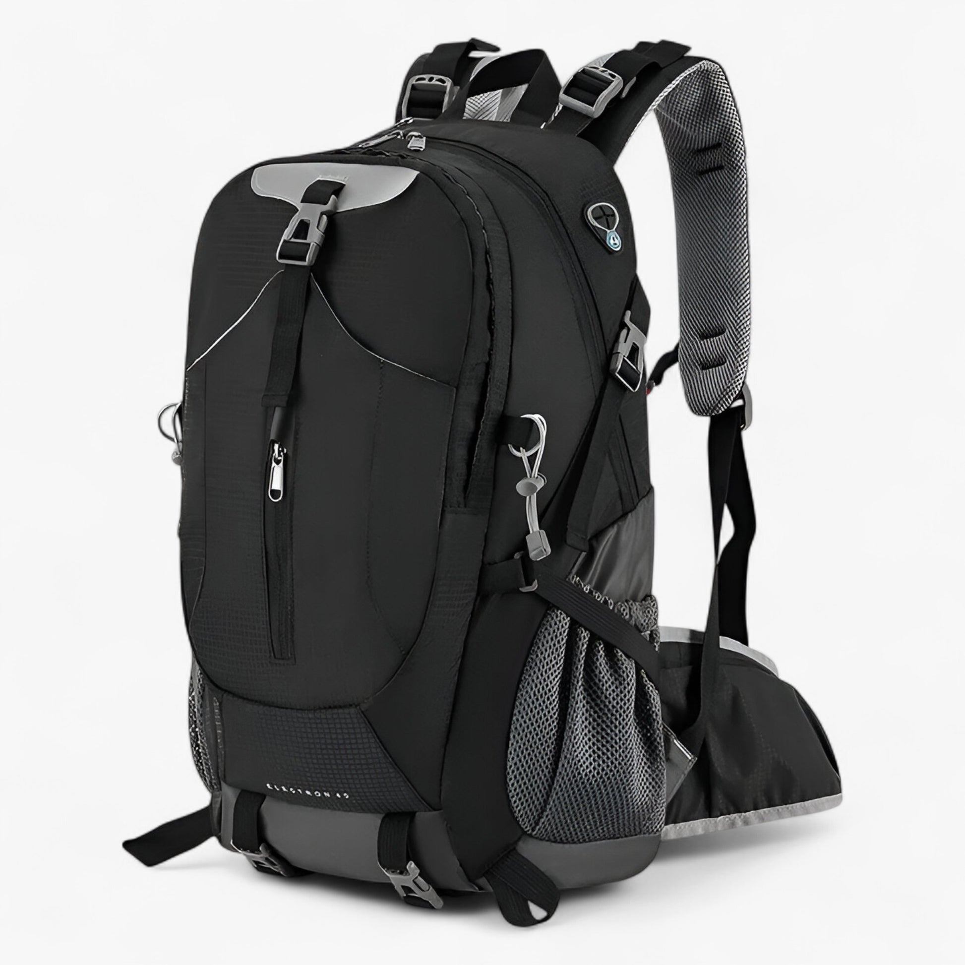 Rugzakken : Heren Waterafstotende Rugzak 40L voor Wandelen in Zwart van Outdoor Craft