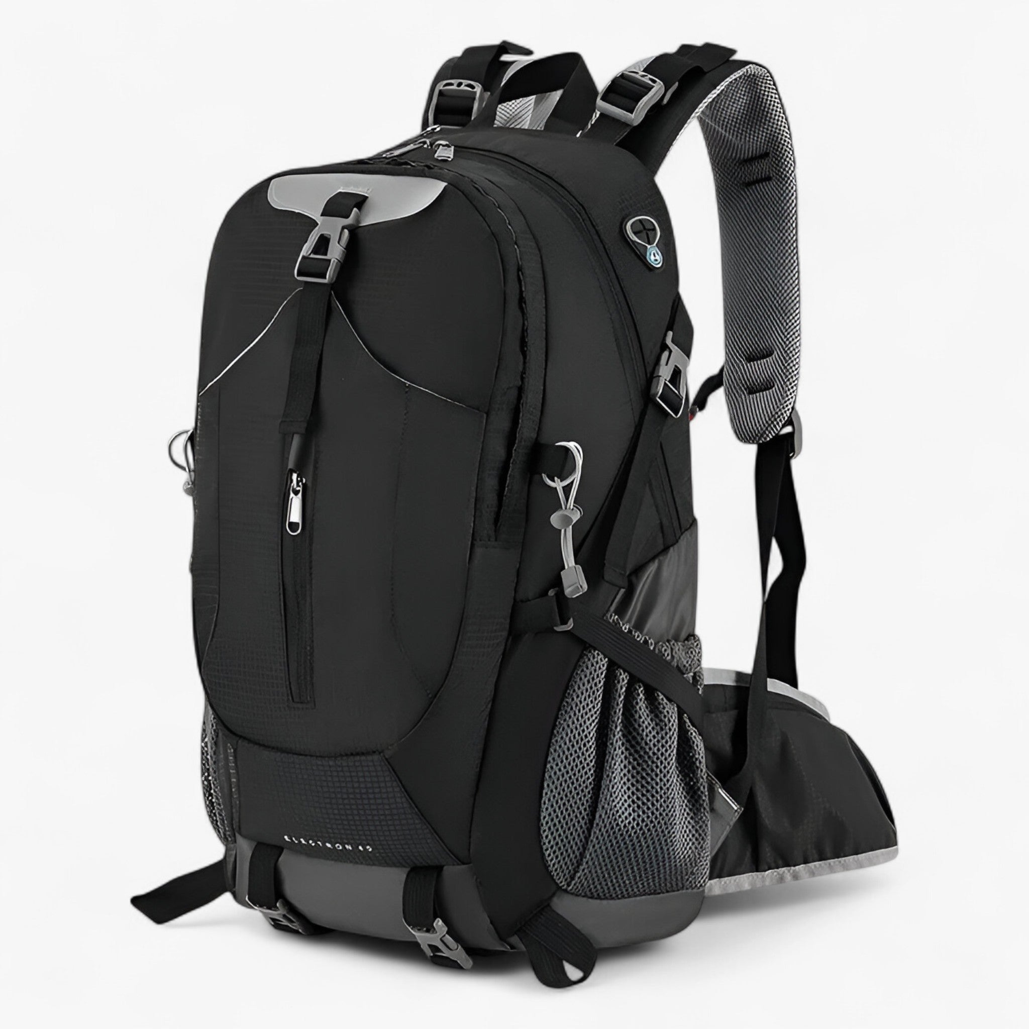 Rugzakken : Heren Waterafstotende Rugzak 40L voor Wandelen in Zwart van Outdoor Craft