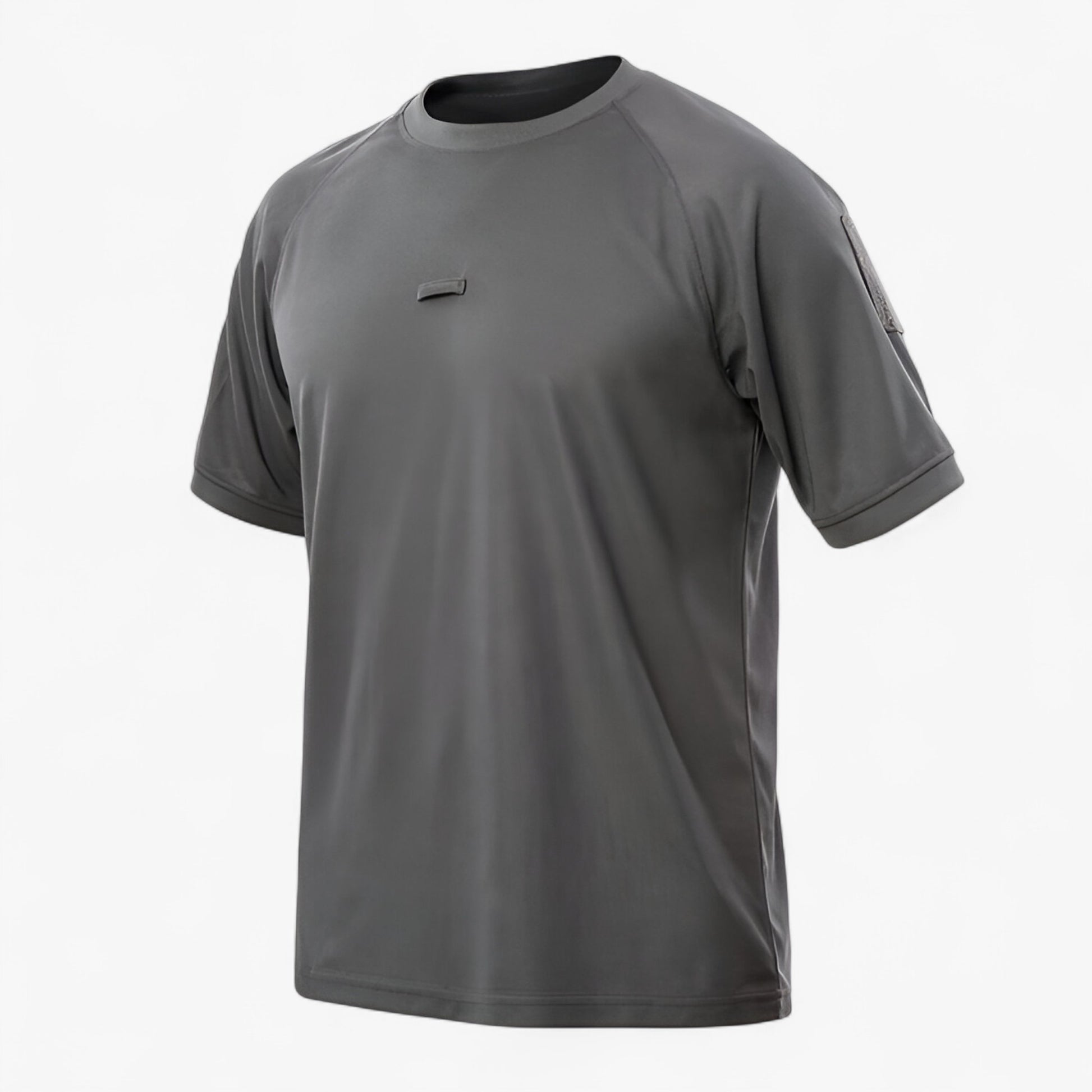 Heren Actieve Kleding : Heren Polyester Sport T-shirt Korte Mouwen in Grijs van Outdoor Craft