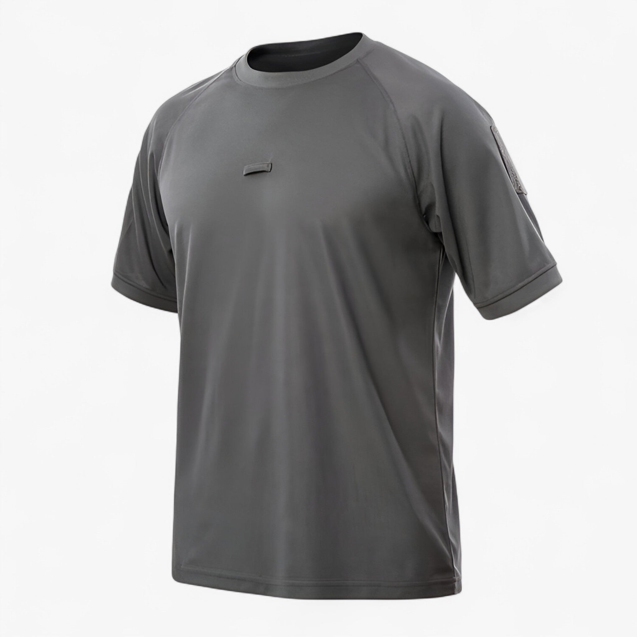 Heren Actieve Kleding : Heren Polyester Sport T-shirt Korte Mouwen in Grijs van Outdoor Craft