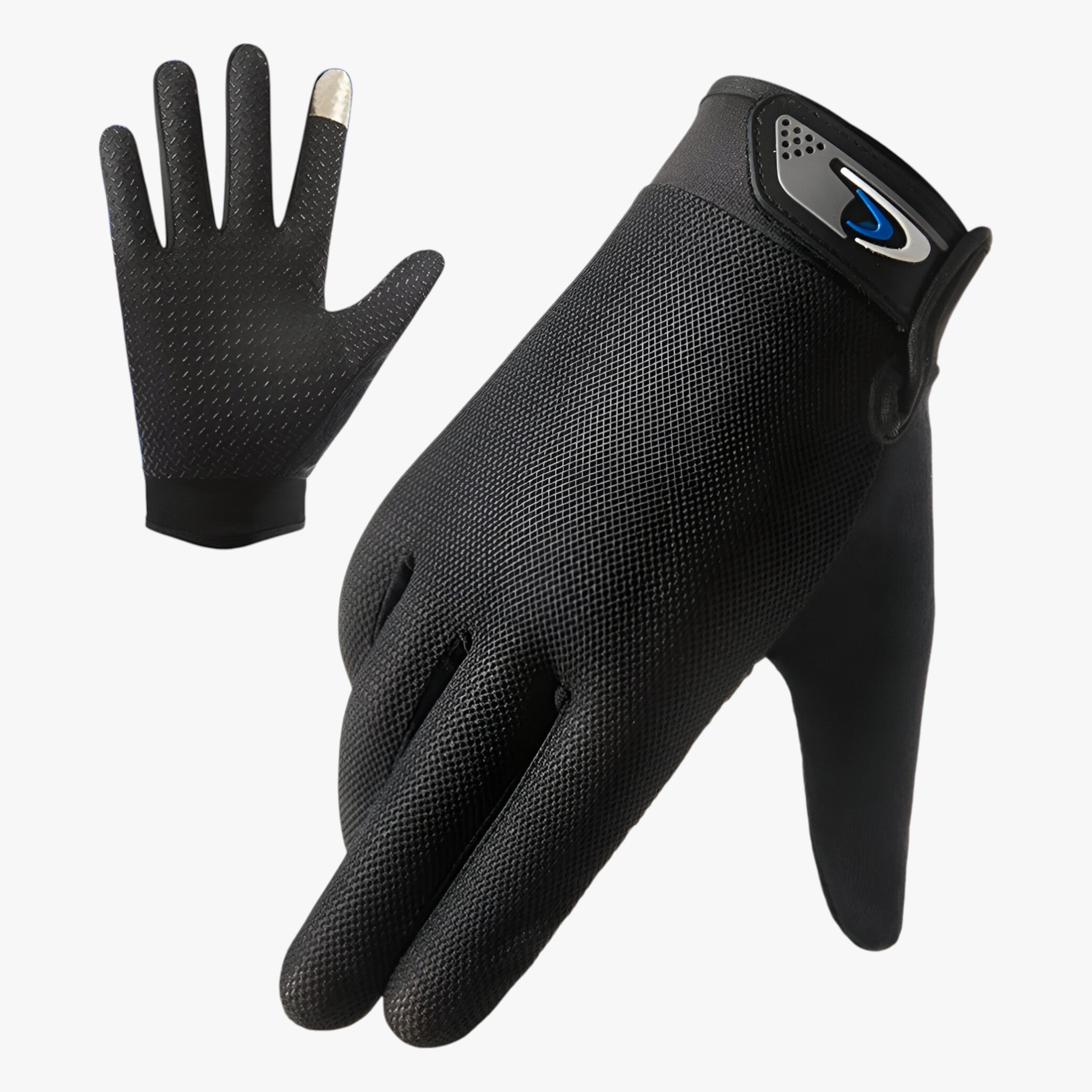 Handschoenen : Vissershandschoenen met Touchscreen in Zwart van Outdoor Craft