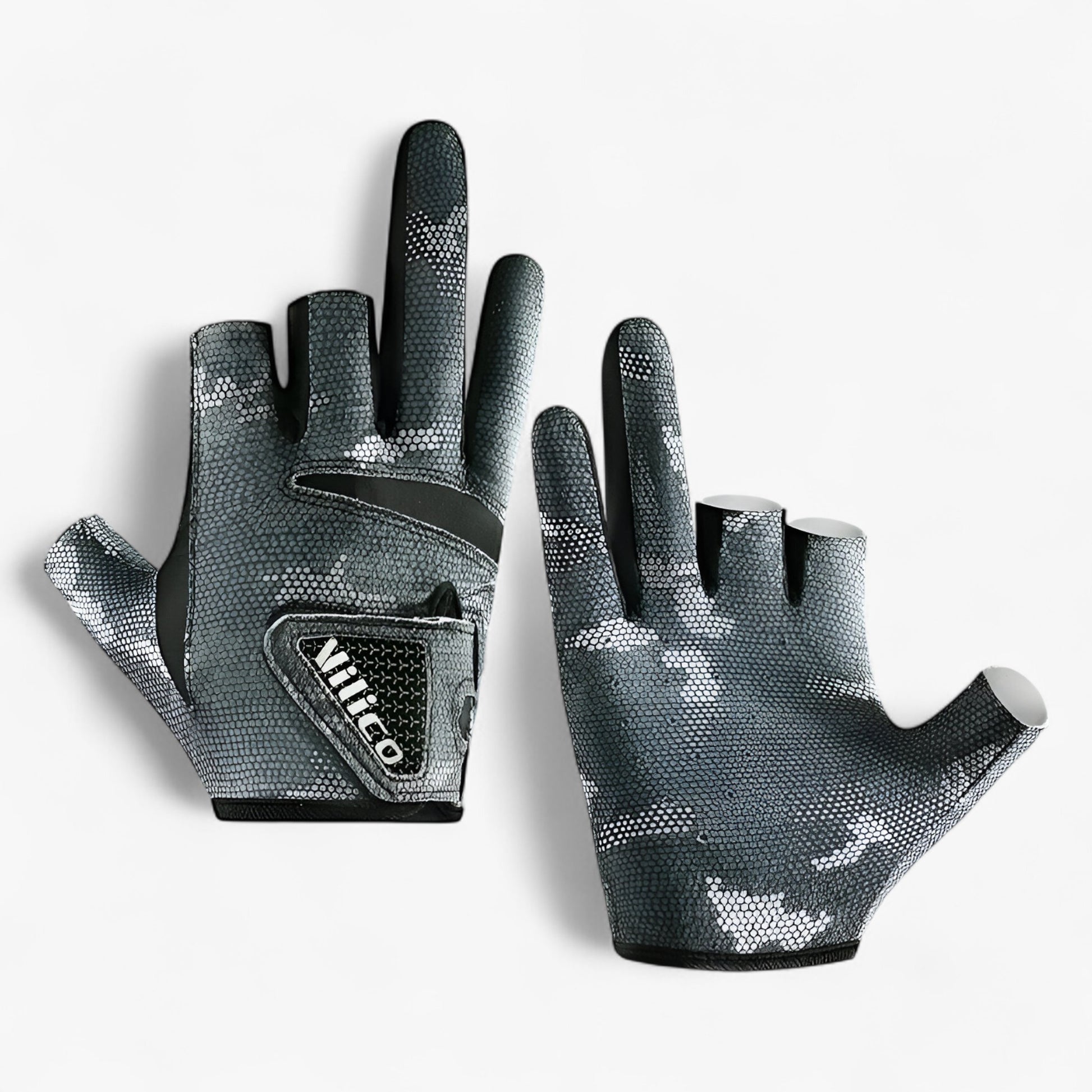 Vissershandschoenen : Mannen Vissershandschoenen in Zwart 2 van Outdoor Craft