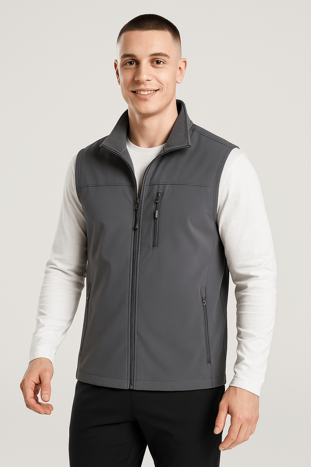 Softshell Outdoor Bodywarmer voor Heren – Lichtgewicht, Winddicht & Waterafstotend - Softshell Bodywarmer - Grijs - Small (S) - Softshell Outdoor Bodywarmer voor Heren – Lichtgewicht, Winddicht & Waterafstotend. - Outdoor Craft