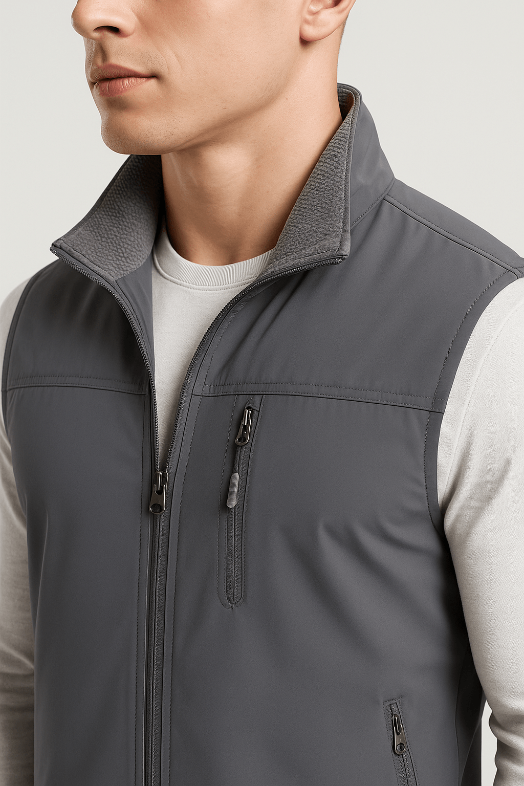 Softshell Outdoor Bodywarmer voor Heren – Lichtgewicht, Winddicht & Waterafstotend - Softshell Bodywarmer - Grijs - Small (S) - Softshell Outdoor Bodywarmer voor Heren – Lichtgewicht, Winddicht & Waterafstotend. - Outdoor Craft