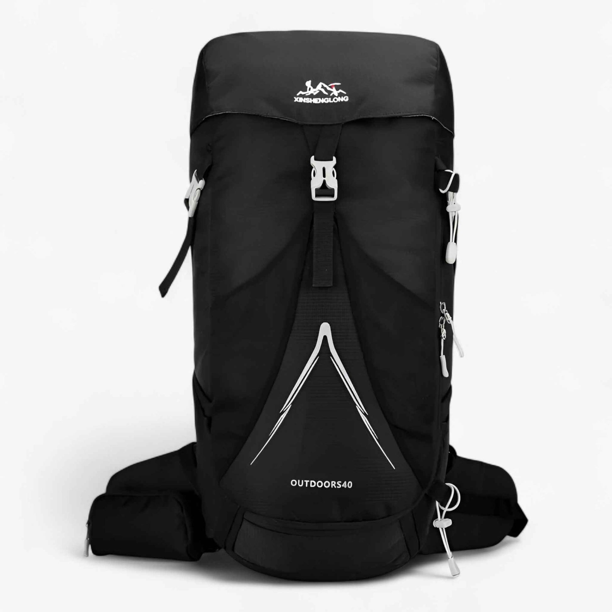 Wandelrugzak 50L Waterafstotend Nylon - Rugzakken - Zwart - Wandelrugzak 50L Waterafstotend Nylon - Outdoor Craft