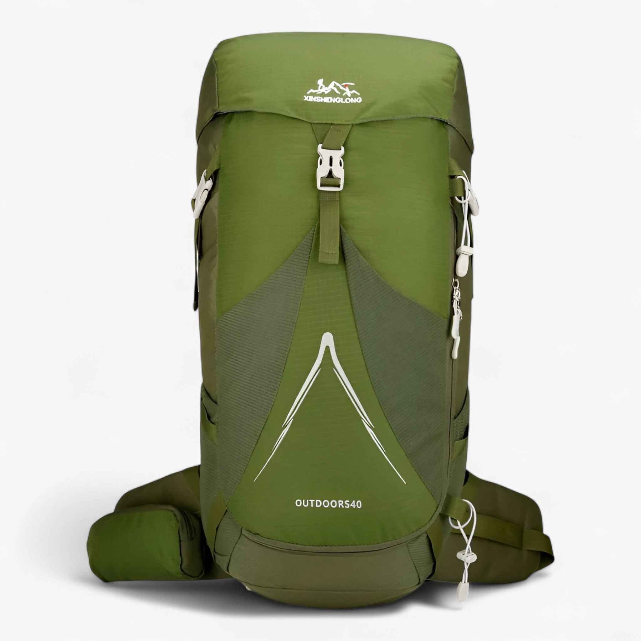 Wandelrugzak 50L Waterafstotend Nylon - Rugzakken - Lichtgroen - Wandelrugzak 50L Waterafstotend Nylon - Outdoor Craft