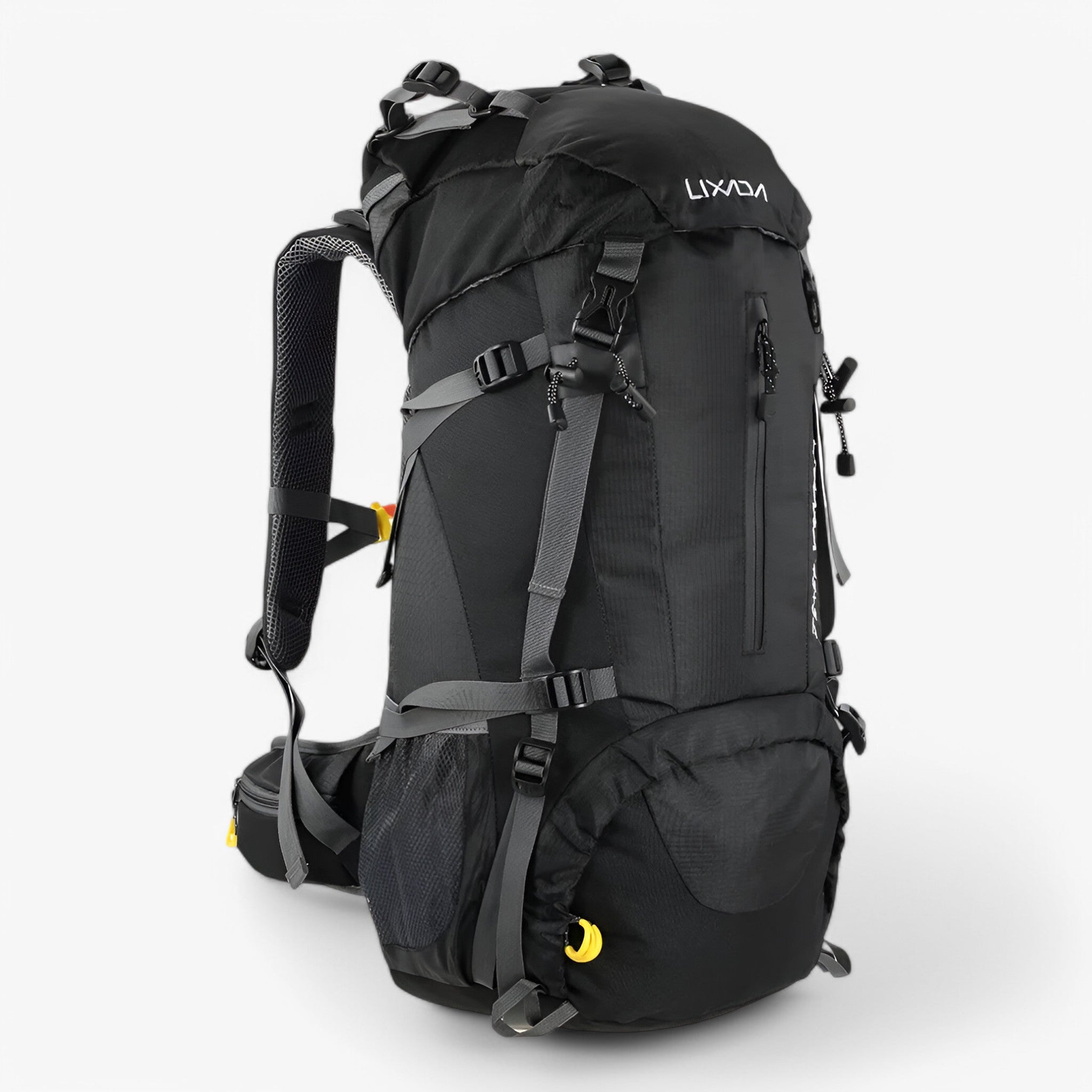 Wandelrugzakken : Waterdichte 50L Rugzak voor Trekking en Camping in Zwart van Outdoor Craft