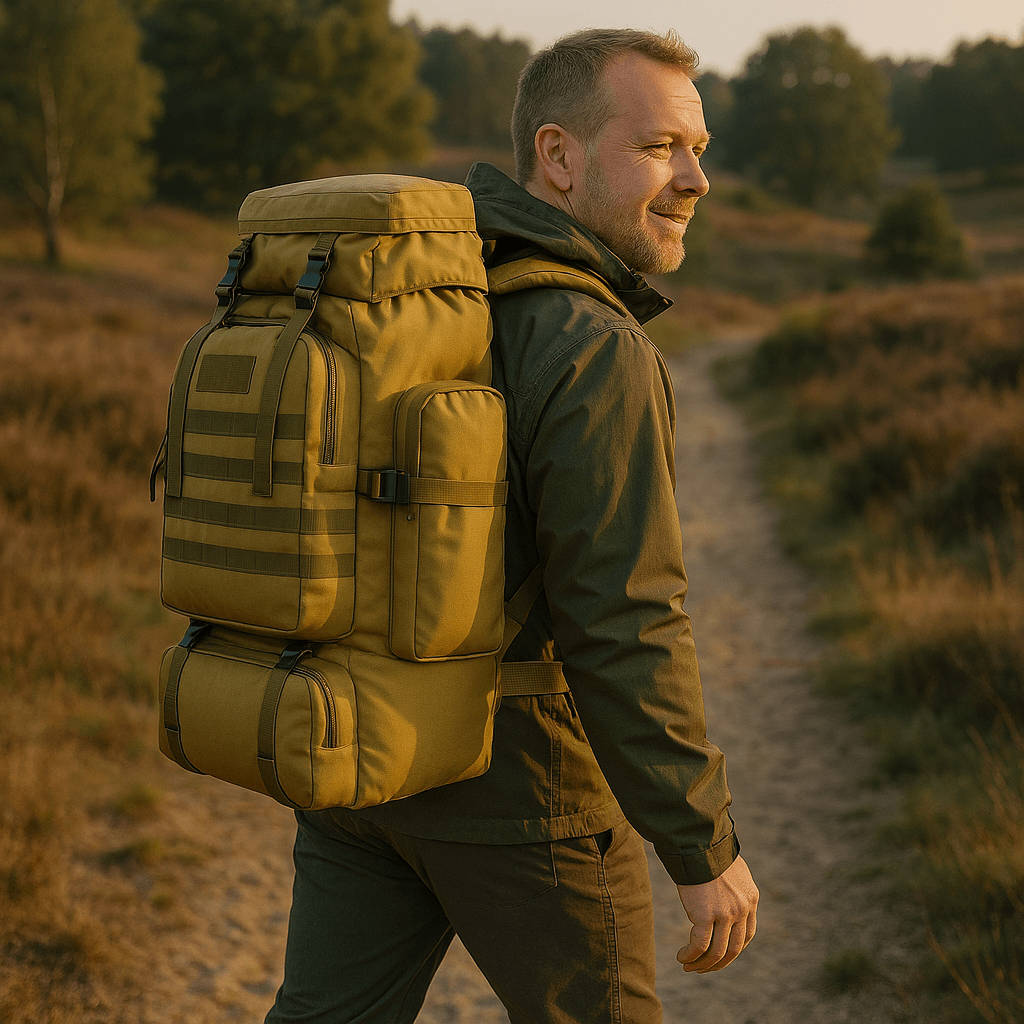 Wandelrugzakken : Grote Tactische Rugzak 80L/100L – Duurzaam Waterbestendig in van Outdoor Craft