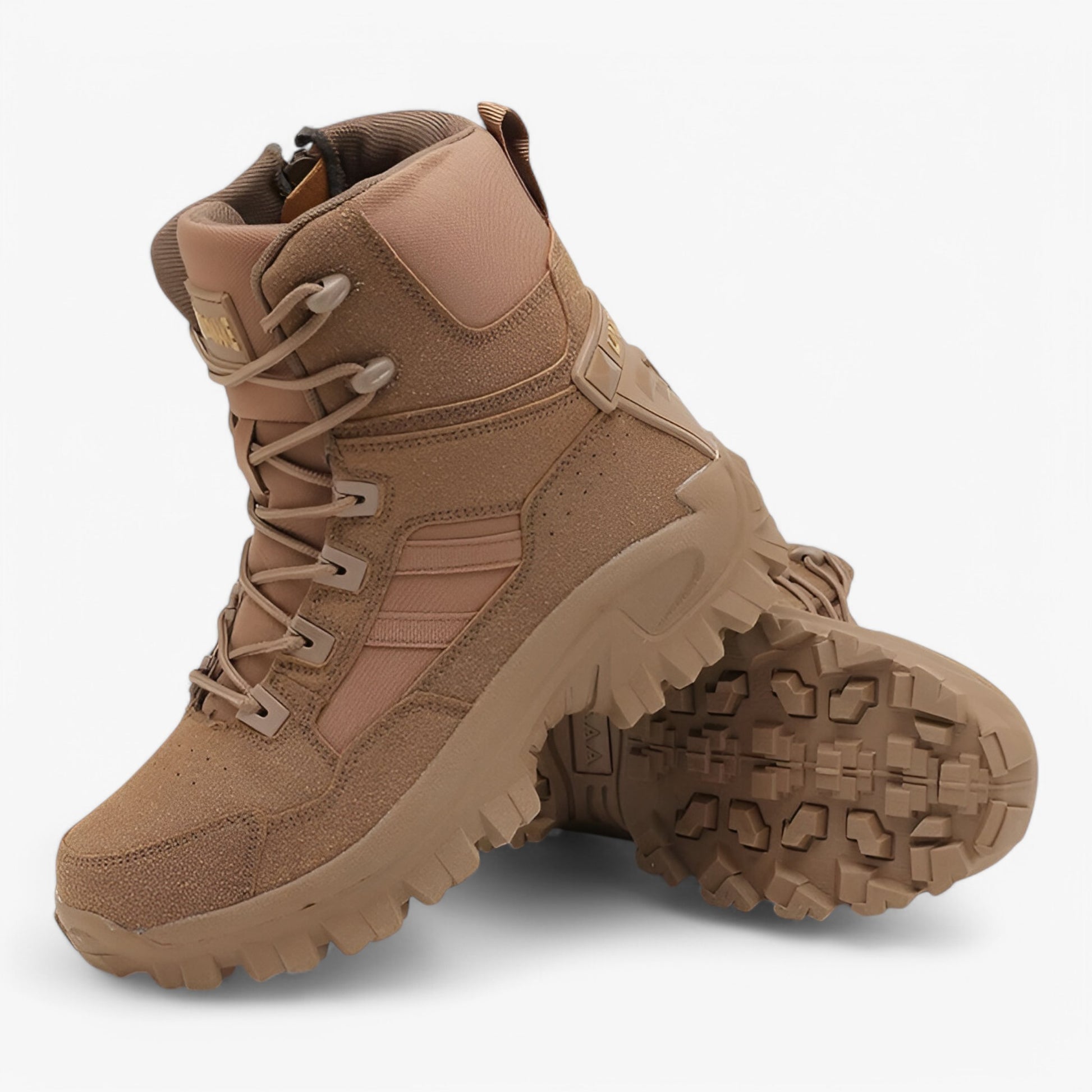 Heren Wandelschoenen : Tactische Wandelschoenen Heren – Schokabsorberend, Antislip en Ademend in Donkerbruin van Outdoor Craft