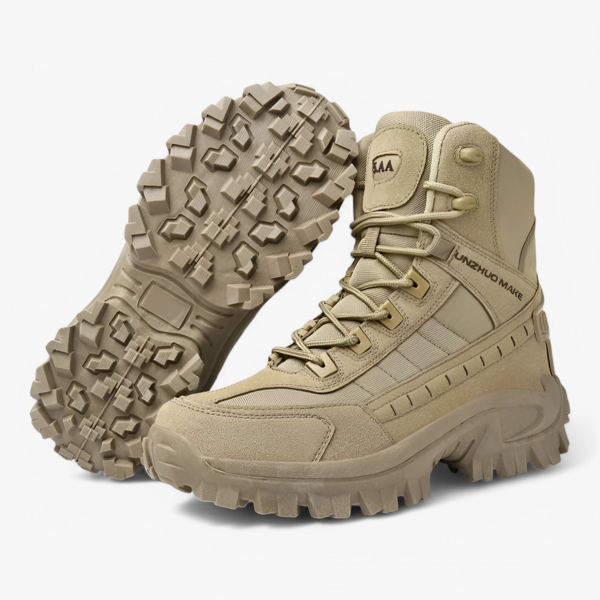 Heren Wandelschoenen : Tactische Wandelschoenen Heren – Schokabsorberend, Antislip en Ademend in Beige van Outdoor Craft