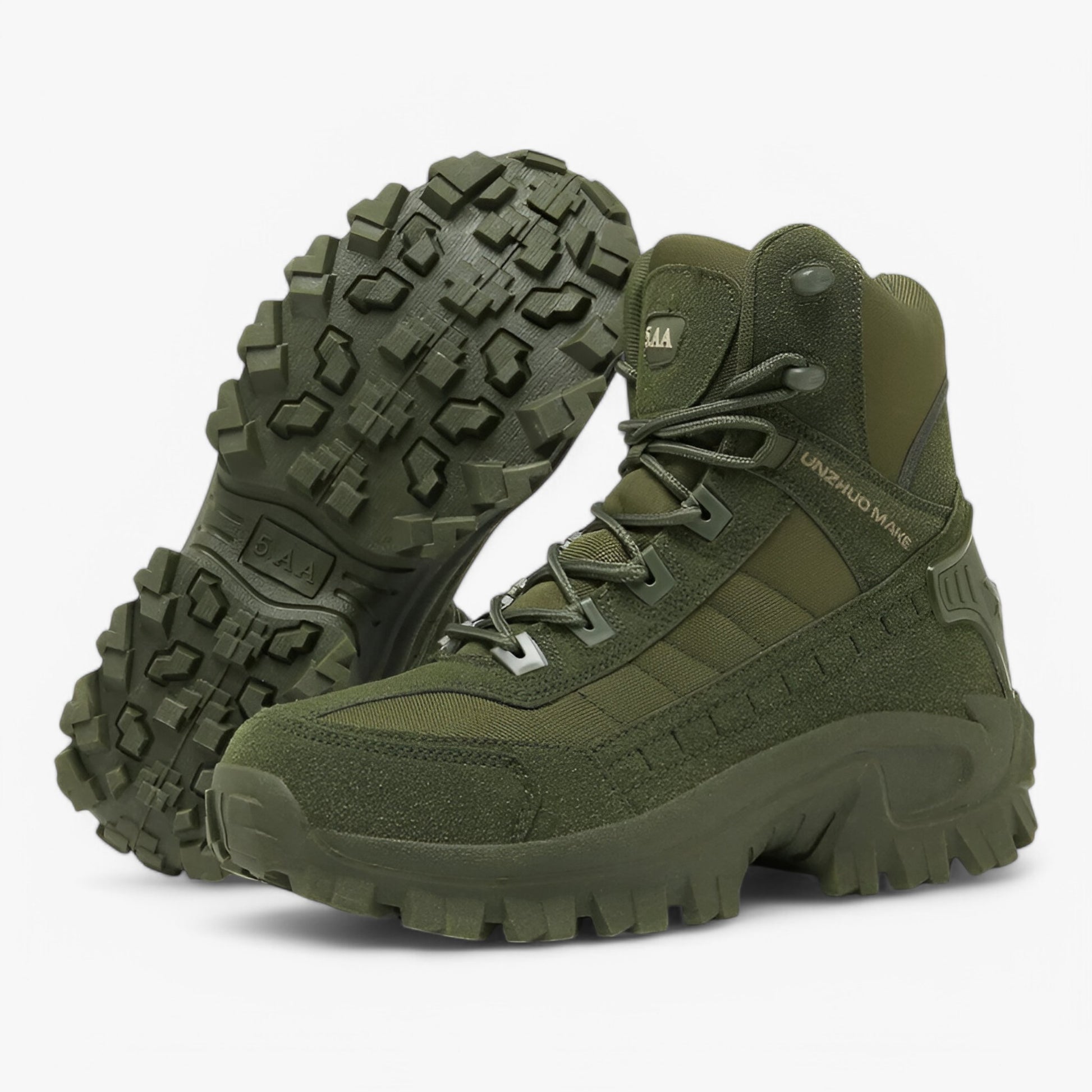 Heren Wandelschoenen : Tactische Wandelschoenen Heren – Schokabsorberend, Antislip en Ademend in Legergroen van Outdoor Craft