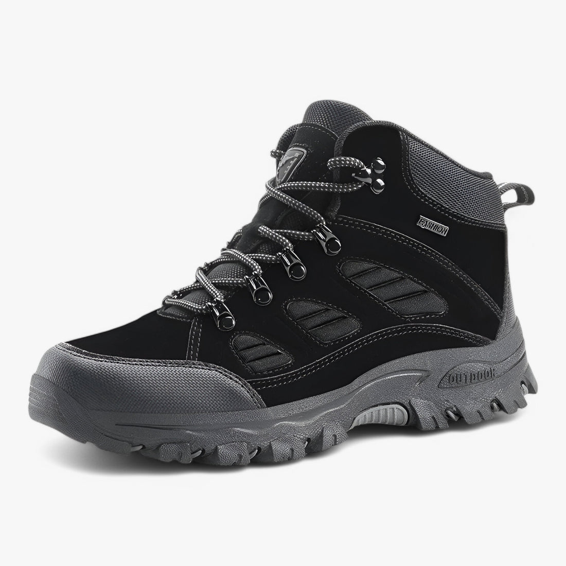 Heren Wandelschoenen : Wandelschoenen met Anti-slip Buitenzool in Zwart van Outdoor Craft
